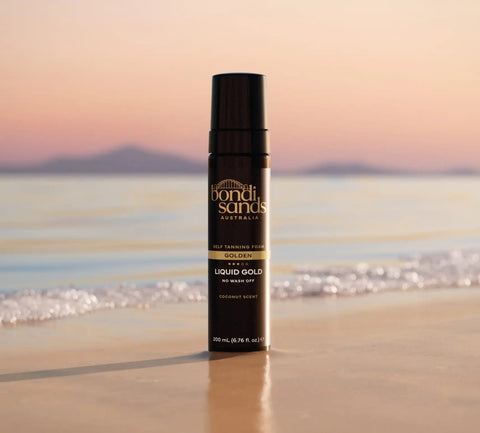Liquid Gold Self Tanning Foam & Application Mitt Bundle